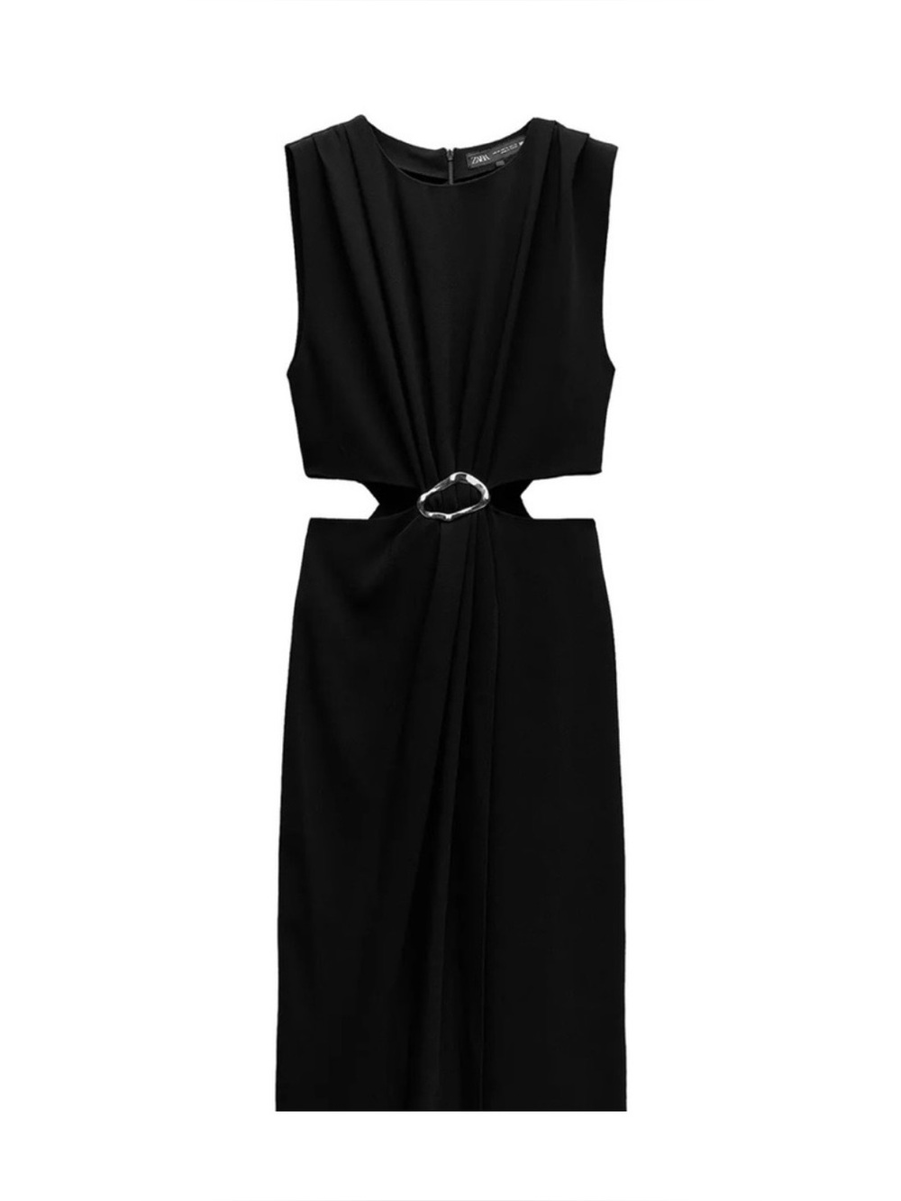Zara Buckled Cut Out Dress NWT